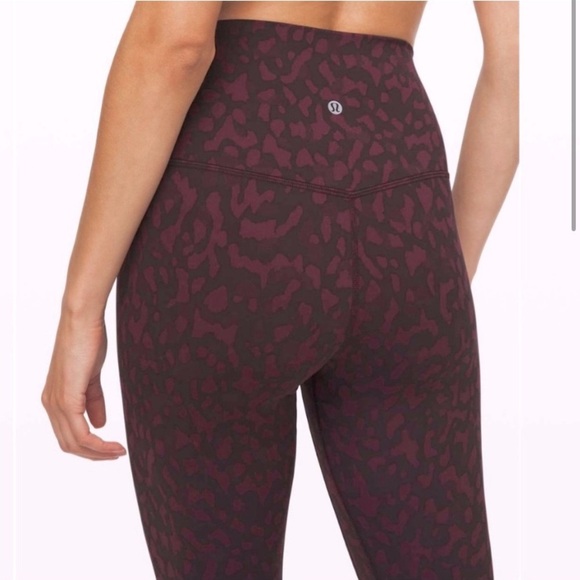 Lululemon Align Nulu Fabric Pants Formation Camo Maroon Sz 4 25” inseam - Picture 1 of 6